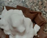 A picture of step 6 of Eggless cake with truffle sauce.