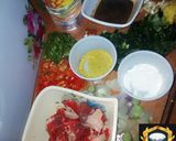 A picture of step 1 of Beef stir fried sauce.