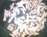 Foto del paso 5 de la receta: Guisantes con Shiitake, Gambones y Bacon en Reducción de Soja, Naranja, Miel y Albahaca