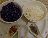 A picture of step 1 of Purple Chinese Cabbage Cheese Sandwich.