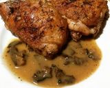 A picture of step 7 of Roasted Garlic-Rosemary-Thyme Chicken with Shiitake Gravy.