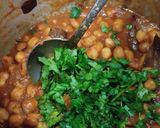 A picture of step 5 of Punjabi Thali - Chana Masala Curry with Methi Masala Puri.