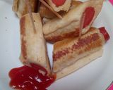 Foto langkah ke 3 dari resep Roti bakar isi sosis.