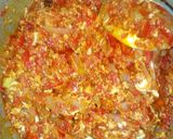 A picture of step 5 of Shinkafa da alayyahu sauce.