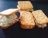 A picture of step 5 of Mayo tarter tuc sandwiches.