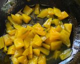 A picture of step 4 of Kancha Aam Morobba.