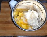 A picture of step 1 of Mango mastani.