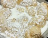 A picture of step 3 of Tricolour Dahi Vada.
