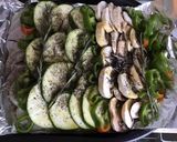 Une image de l'étape 2 de Légumes en papillote au romarin.