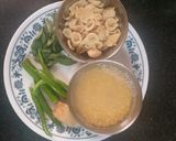 A picture of step 1 of Amaranth curry.