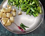 A picture of step 1 of Onion Flower And Potato Fry(Pyaaz Kali Aloo Bhaja).