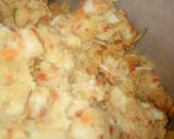 A picture of step 2 of Yam balls.