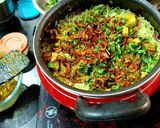 A picture of step 4 of Hyderabadi Biryani.