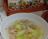 Foto langkah ke 3 dari resep Sayur Bening Sawi Putih & Bakso.