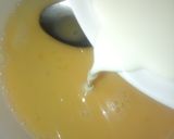 A picture of step 2 of French toast, omelette and tea.