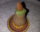 A picture of step 11 of Peanut Kalash with tricolor rabdi.