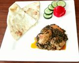A picture of step 10 of Kulfay ka Saag aur Chicken.