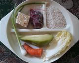 Foto langkah ke 1 dari resep Mpasi 4⭐ 9M+ Nasi tim kuah sayur 🍚🐥🥕🧀🍾.