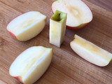Peanut butter on apple