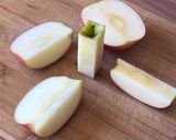 A picture of step 2 of Peanut butter on apple.