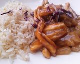 Foto del paso 9 de la receta: Bastones de berenjena🍆 con salsa de soya y arrocito🍚
