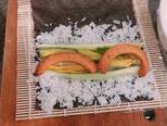 Sushi roll mini bước làm 3 hình