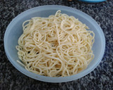 Foto del paso 1 de la receta: Espaguetis con crema mixta, de bechamel y Velouté