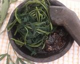 Foto langkah ke 4 dari resep Plencing Elung (daun ubi) sambel brambang asem.