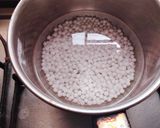 A picture of step 1 of Sabudana fruit dessert.