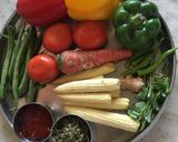 A picture of step 1 of Vegetable jalfrezi.