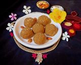 A picture of step 7 of Churma ladoo with jaggery (traditional Gujrati sweet).