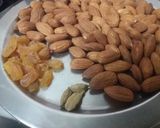 A picture of step 2 of Almond ladoos.