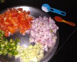 A picture of step 1 of Masala papad.