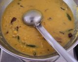 A picture of step 12 of Luchi and Cholar Dal.