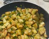 A picture of step 6 of Spicy Lebanese Potatoes in an air fryer- Batata harra.