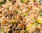 A picture of step 4 of Broccoli bamboo rice.