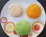 A picture of step 3 of Colourful suji modak.