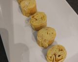 A picture of step 7 of Tamagoyaki, Japanese Omelette.