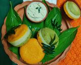 তিরঙ্গা রাভা ইডলি (Tricolour Rava Idli recipe In Bengali) রেসিপির ধাপ 7 ছবি