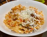 A picture of step 4 of Pasta alla Norma.