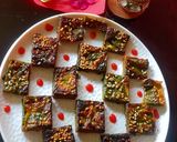 A picture of step 5 of Arbi leaves crispy squares.