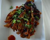 A picture of step 5 of Fried aubergine.