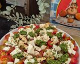 Une image de l'étape 1 de Fraîcheur d'Été aux Tomates Cerises et Mozzarella.
