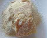 A picture of step 2 of Deep fried bacon wrapped cod.