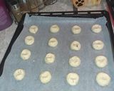 A picture of step 2 of Kourabiedes (Greek Almond Shortbread Cookies).