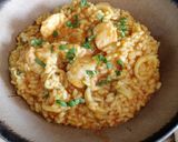Foto del paso 15 de la receta: Arroz meloso con vieiras, langostinos y calamar