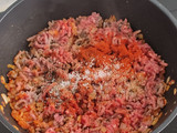 Burrito casero de carne picada y cheddar