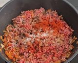 A picture of step 2 of Homemade Ground Beef and Cheddar Burrito.