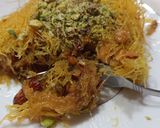 A picture of step 5 of Kataifi in the Pan with Walnuts, Almonds, and Pistachios.