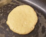 A picture of step 2 of Silver dollar vegan pancakes.